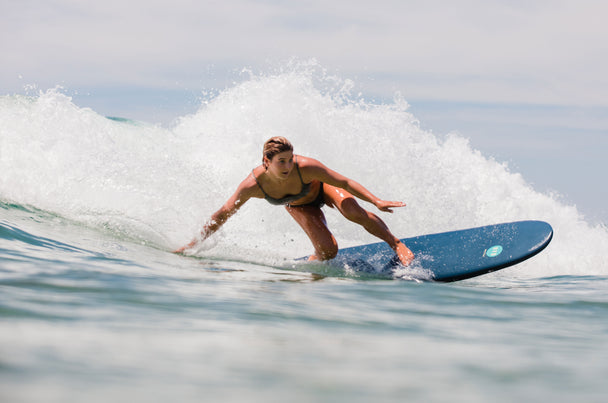 Vittoria Farmer surfing the RYD Mini-Mal